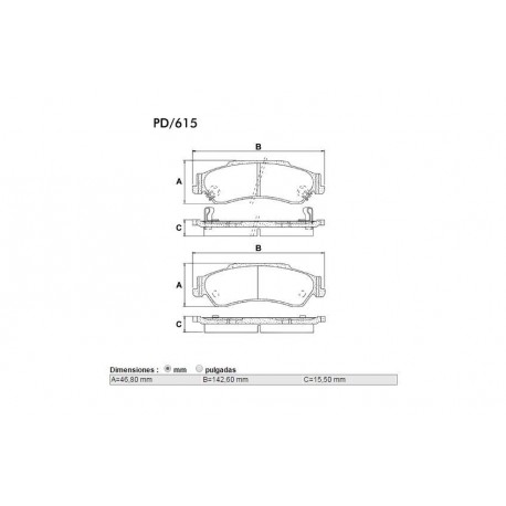 PASTILLAS DE FRENO CHEVROLET BLAZER - TRASERA