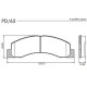 PASTILLAS DE FRENO FORD F100 F250 F350 F4000 DUTY - DELANTERA