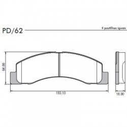 PASTILLAS DE FRENO FORD F100 F250 F350 F4000 DUTY - DELANTERA