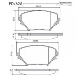 PASTILLAS DE FRENO TOYOTA RAV 4 II 1.8 2.0 VVTI 00/06 - DELANTERA
