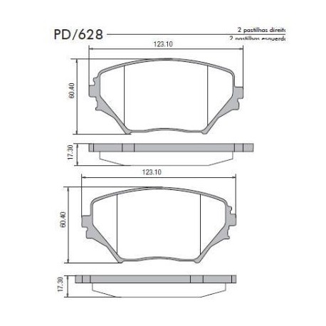 PASTILLAS DE FRENO TOYOTA RAV 4 II 1.8 2.0 VVTI 00/06 - DELANTERA