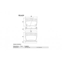 PASTILLAS DE FRENO CHERY TIGGO 2.0 16V 10/ TOYOTA RAV 4 II 1.8 2.0 04/05 - TRASERA
