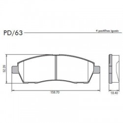 PASTILLAS DE FRENO FORD F100 4X2 3.9 XLT F250 F350 SUPER DUTY - TRASERA