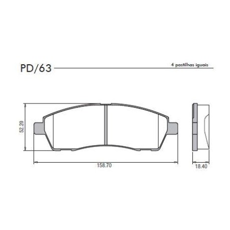 PASTILLAS DE FRENO FORD F100 4X2 3.9 XLT F250 F350 SUPER DUTY - TRASERA