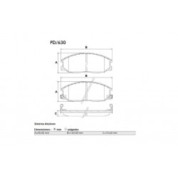 PASTILLAS DE FRENO HYUNDAI SANTA FE TRAJET SSANGYONG ACTYON KRYON 05/ - DELANTERA