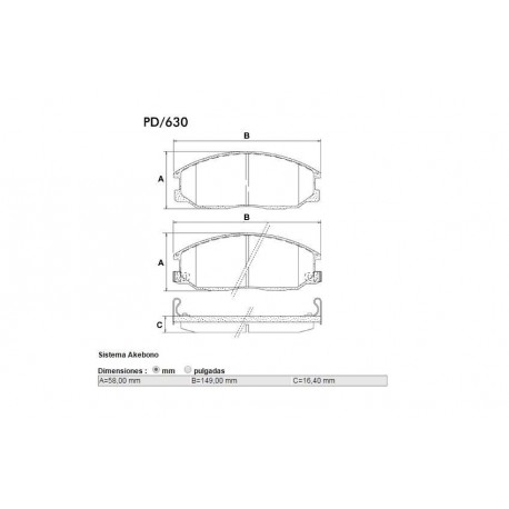 PASTILLAS DE FRENO HYUNDAI SANTA FE TRAJET SSANGYONG ACTYON KRYON 05/ - DELANTERA