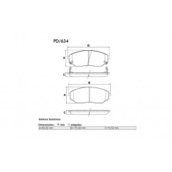 PASTILLAS DE FRENO HYUNDAI H100 VERACRUZ KIA SORENTO 02/09 - DELANTERA