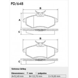 PASTILLAS DE FRENO CITROEN C3 02/ - DELANTERA
