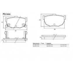 PASTILLAS DE FRENO HYUNDAI COUPE ELANTRA JAC J5 J6 KIA CERATO NISSAN BLUEBIRD MAXIMA - TRASERA