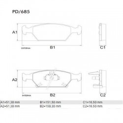 PASTILLAS DE FRENO HONDA CITY FIT W-RV 1.5 - DELANTERA
