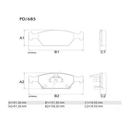 PASTILLAS DE FRENO HONDA CITY FIT W-RV 1.5 - DELANTERA