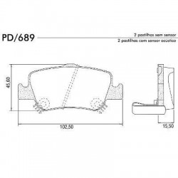 PASTILLAS DE FRENO TOYOTA AURIS COROLLA 06/ - TRASERA
