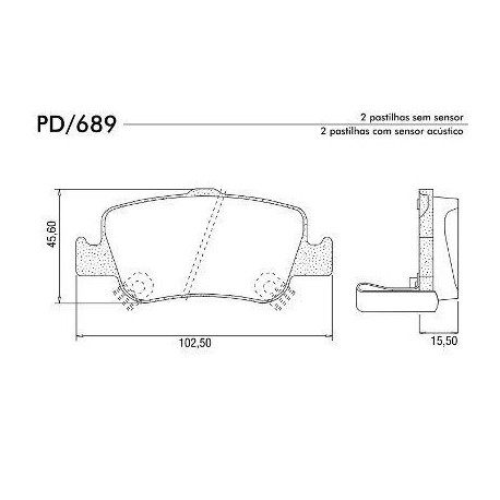 PASTILLAS DE FRENO TOYOTA AURIS COROLLA 06/ - TRASERA