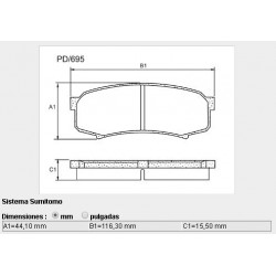 PASTILLAS DE FRENO LEXUS GX470 LX450 MITSUBISHI MONTERO TOYOTA HILUX LAND CRUISER PRADO 4 RUNNER SEQUOIA 16/ - TRASERA