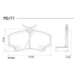 PASTILLAS DE FRENO HONDA CIVIC 1.6 16V - DELANTERA