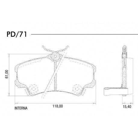 PASTILLAS DE FRENO HONDA CIVIC 1.6 16V - DELANTERA