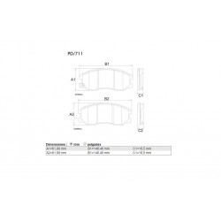 PASTILLAS DE FRENO CHEVROLET CAPTIVA 06/ SUZUKI XL7 07/09 - DELANTERA