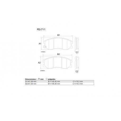 PASTILLAS DE FRENO CHEVROLET CAPTIVA 06/ SUZUKI XL7 07/09 - DELANTERA