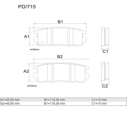 PASTILLAS DE FRENO HYUNDAI TERRACAN HO 01/ - TRASERA