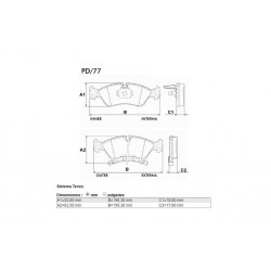 PASTILLAS DE FRENO CHEVROLET MERIVA RODADO 14 02/03 - DELANTERA
