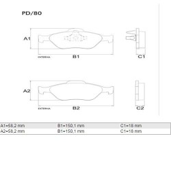 PASTILLAS DE FRENO FORD FIESTA ECOSPORT - DELANTERA