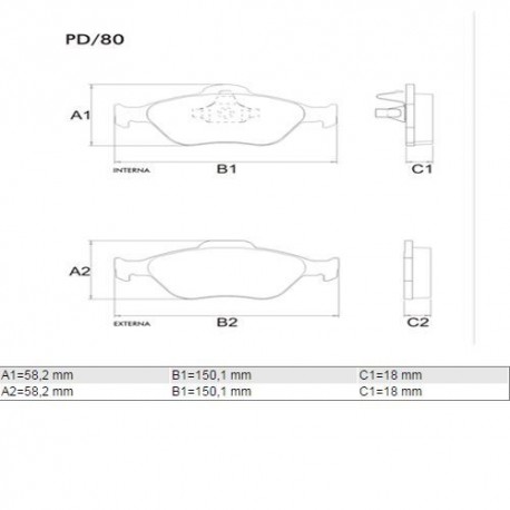 PASTILLAS DE FRENO FORD FIESTA ECOSPORT - DELANTERA