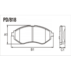 PASTILLAS DE FRENO CHEVROLET AVEO 05/08 SPARK 10/ DAEWOO NUBIRA 98/99 - DELANTERA