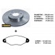 KIT DISCOS DE FRENO Y PASTILLAS RENAULT KANGOO (BD3550 + PD/412)