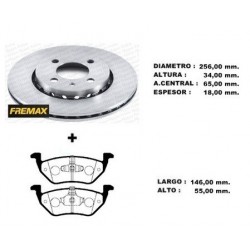 KIT DISCOS DE FRENO Y PASTILLAS VOLKSWAGEN GOL TREND VOYAGE 10/ (BD5297 + PD/1346)