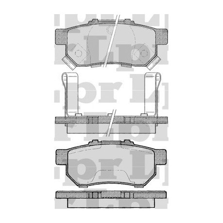 PASTILLAS DE FRENO HONDA CIVIC 1,8 16V 96-00 CRX - TRASERA