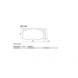 PASTILLAS DE FRENO DEUTZ 1600D 1800D 4500D 5000D 6000D AGRALE FORD F4000 - DELANTERA