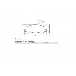 PASTILLAS DE FRENO FORD TRANSIT 06/ - DELANTERA
