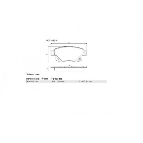 PASTILLAS DE FRENO FORD TRANSIT 06/ - TRASERA